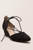 Cl By Laundry - Trissa Lace-up Sliver Wedge - Black