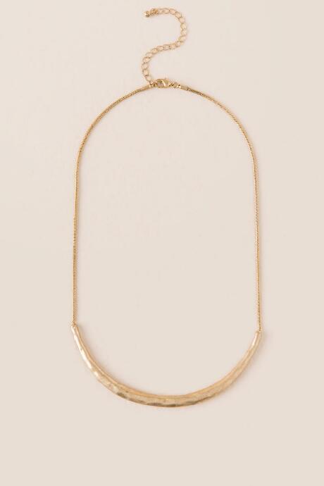 Francesca's Artemis Hammered Collar Necklace - Gold