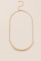 Francesca's Artemis Hammered Collar Necklace - Gold