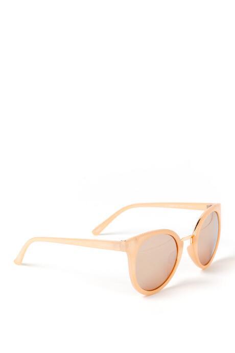 Francesca's Kira Rounded Sunglasses - Pink