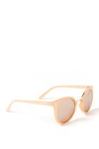 Francesca's Kira Rounded Sunglasses - Pink