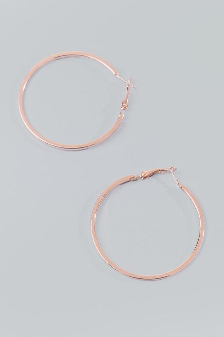 Francesca's Enzia Hoop Earring - Rose/gold