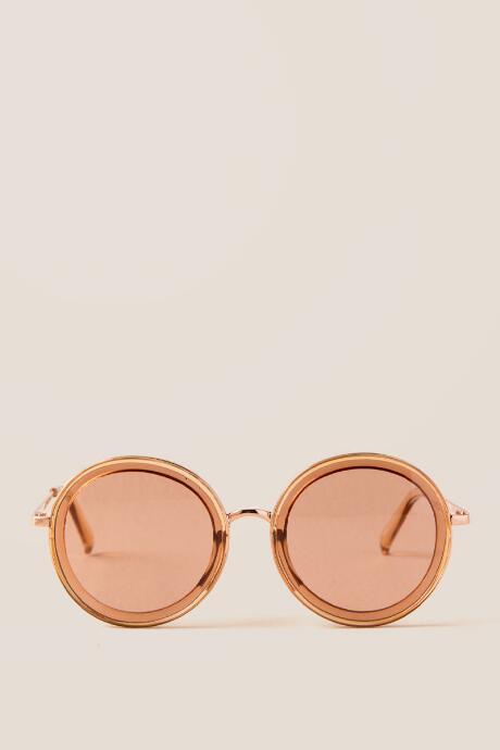 Francescas Lulu Round Sunglasses In Rose Gold - Rose/gold