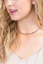 Francesca's Giselle Delicate Open Collar Necklace - Gold