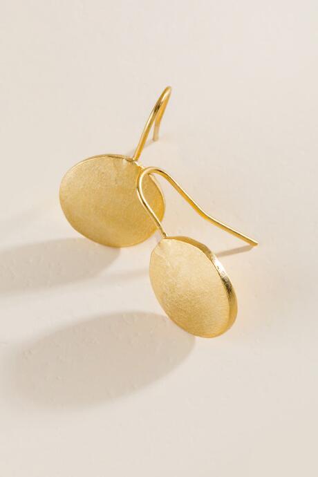 Francesca's Quinn Circle Drop Earrings - Gold