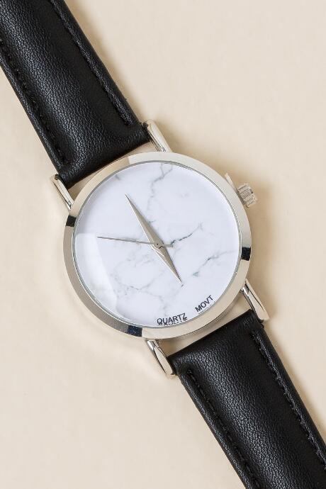 Francesca's Caroline Marble Watch - Gray