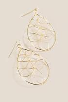 Francesca's Tori Wire Petal Earrings - Gold