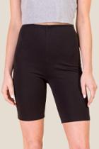 Francesca's Bailey Knit Biker Shorts - Black