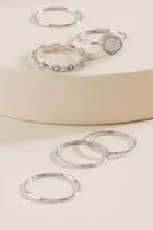 Francesca's Isabela Semi-precious Ring Set - Silver