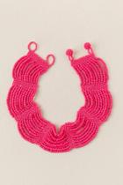 Francesca Inchess Isla Pink Statement Necklace - Neon Coral
