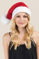 Francesca's Mira Chunky Santa Beanie - Red