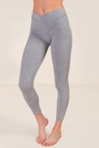 Francesca's Jolie Cozy Envelope Waist Leggings - Heather Gray