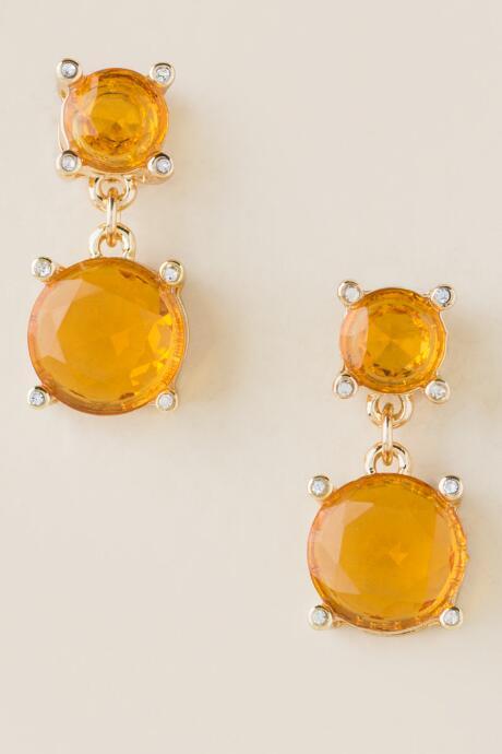 Francesca's Rebecca Stone Drop Earrings - Topaz