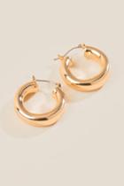 Francesca's Lucca Thick Hoops - Gold