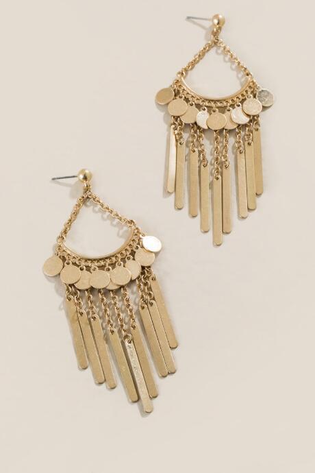 Francesca's Louise Metal Earrings - Gold