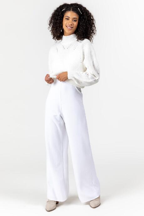 Francesca's Robi Mock Neck Sweater - White