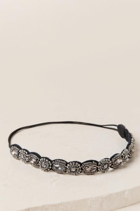 Francesca's Alberta Embellished Headwrap - Black