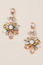 Francesca Inchess Tinley Crystal Statement Earrings - Blush