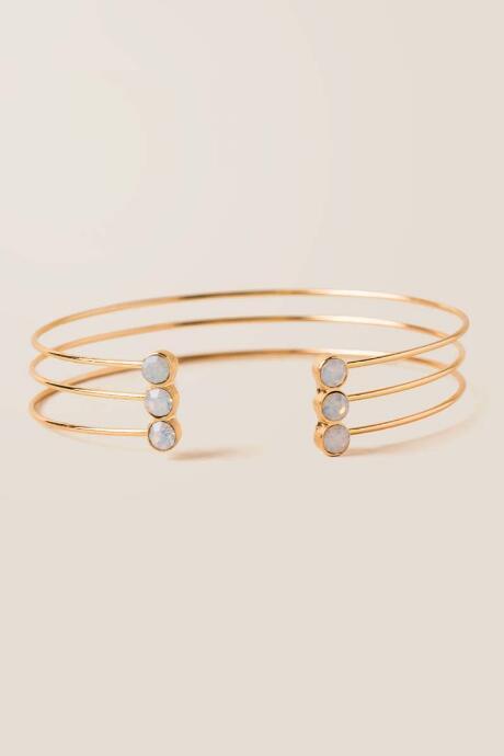Francesca's Tali Opal Three Row Cuff - Iridescent