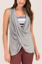 Francesca Inchess Maria Scoop Front Tank - Heather Gray