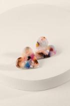 Francesca's Emma Heart Stud Earrings - Multi