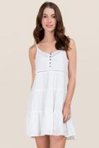 Francesca Inchess Lucia Crochet A-line Dress - White