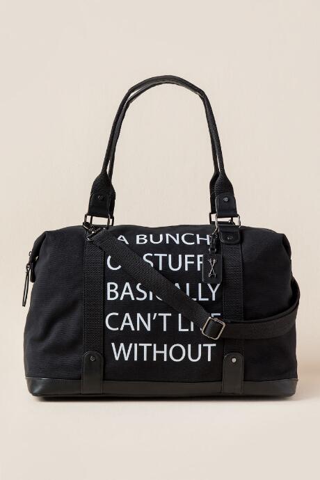 Francesca's Aubrey Weekender Bag - Black