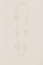 Francesca's Rosamund Open Shape Necklace - Gold