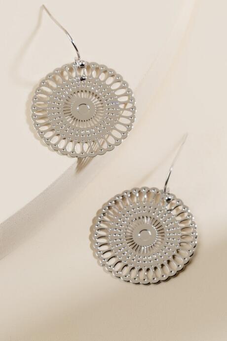 Francesca's Kingsley Metal Earrings - Silver