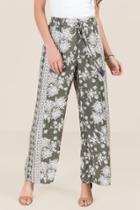 Franacesca's Payton Smocked Waist Palazzo Pants - Dark Olive