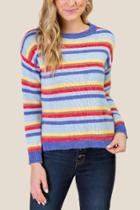 Francesca's Cindy Multi-striped Pullover Sweater - Multi