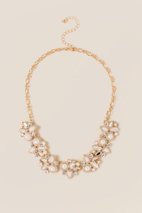 Francesca Inchess Allie Statement Necklace - Crisp Champagne