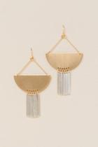 Francesca's Domenique Paddle Drop Earring - Mixed Plating