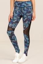 Francesca's Taryn Patterned Stirrup Legging - Purple