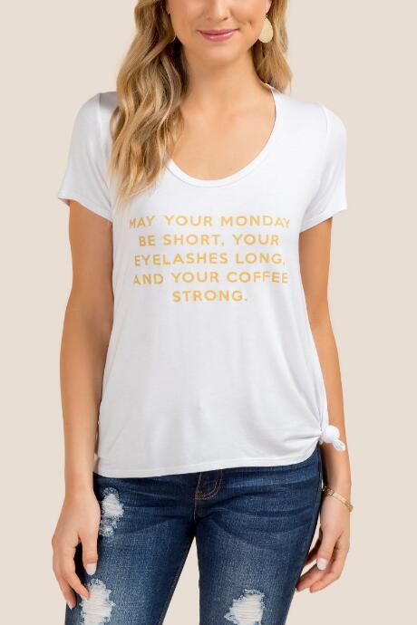 Francesca Inchess May Your Mondays Be Graphic Tee - White
