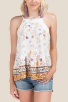 Francesca Inchess Maddison Floral Tank Top - Ivory