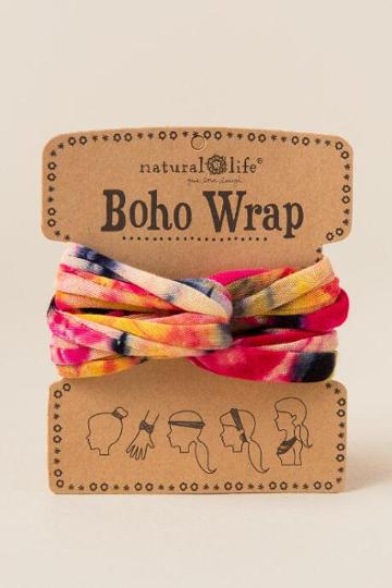 Francesca's Boho Wrap By Natural Life In Pink Tie Dye - Pink