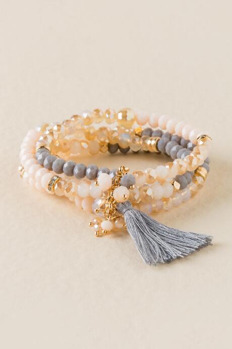 Francesca's Emma Bead Stretch Set Bracelet - Multi