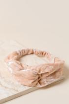 Francesca's Nya Velvet Knot Headwrap - Beige