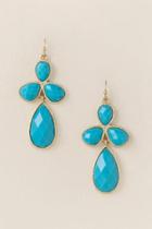 Francesca's Madelyn Chandelier Earring In Turquoise - Turquoise