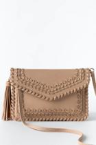 Francesca's Kimberly Whipstitch Envelope Clutch - Taupe