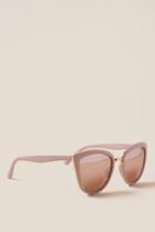 Francesca's Cosette Cat Eye Sunglasses - Blush