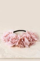 Francesca's Cora Flower Crown Headband In Blush - Blush