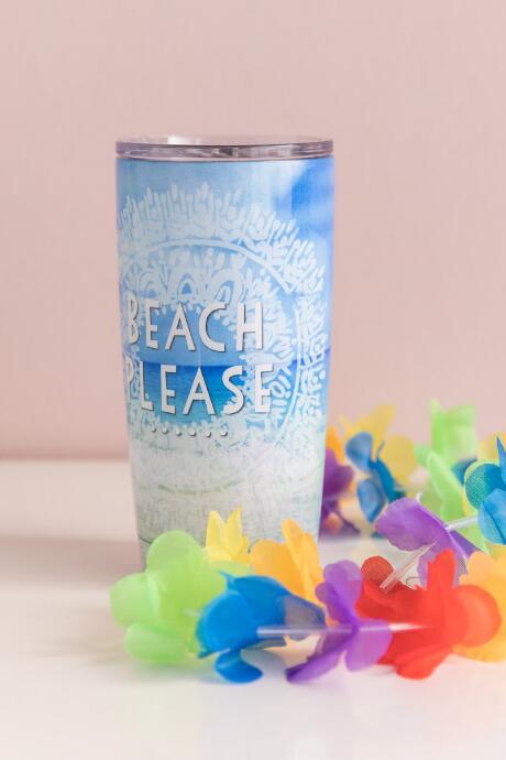Natural Life Beach Please Tumbler