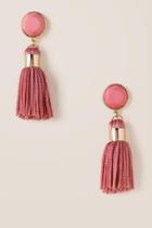 Francesca Inchess Alania Tassel Earrings - Mauve