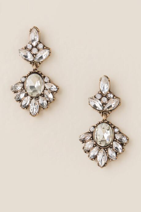 Francesca's Yana Crystal Chandelier Earring - Crystal