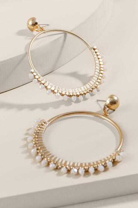 Francesca's Kimber Statement Earrings - Ivory