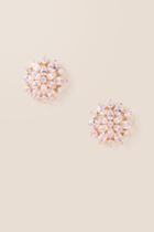 Francesca's Nina Cubic Zirconia Flower Stud Earring - Crystal