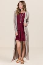 Blue Rain Aya Knit Duster - Heather Gray