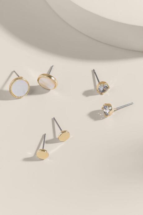 Francesca's Vivian Stud Set - Pearl